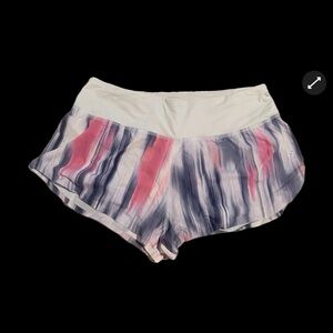 lululemon athletica Women's Striped Athletic Shorts - Pink, Black, White